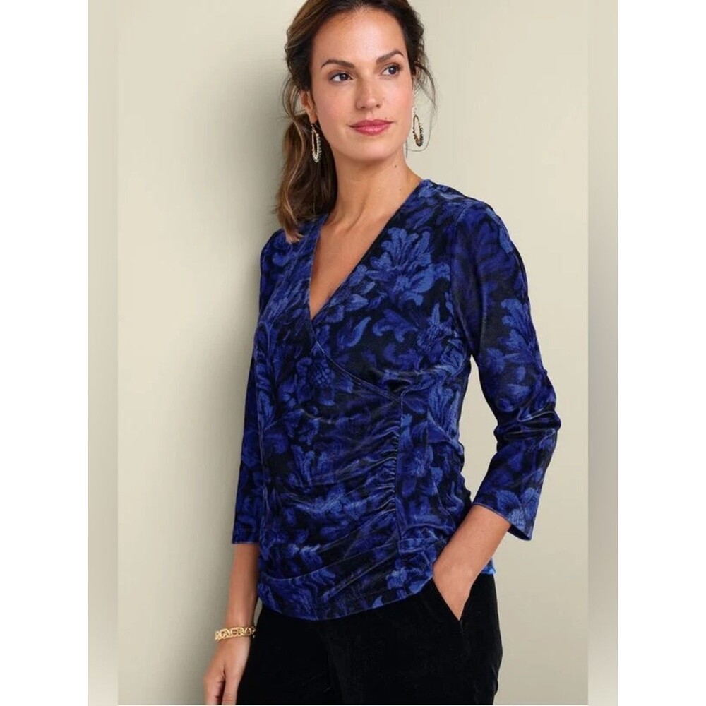 Soft Surroundings Velvet Alyssa Knit Top XL NWT